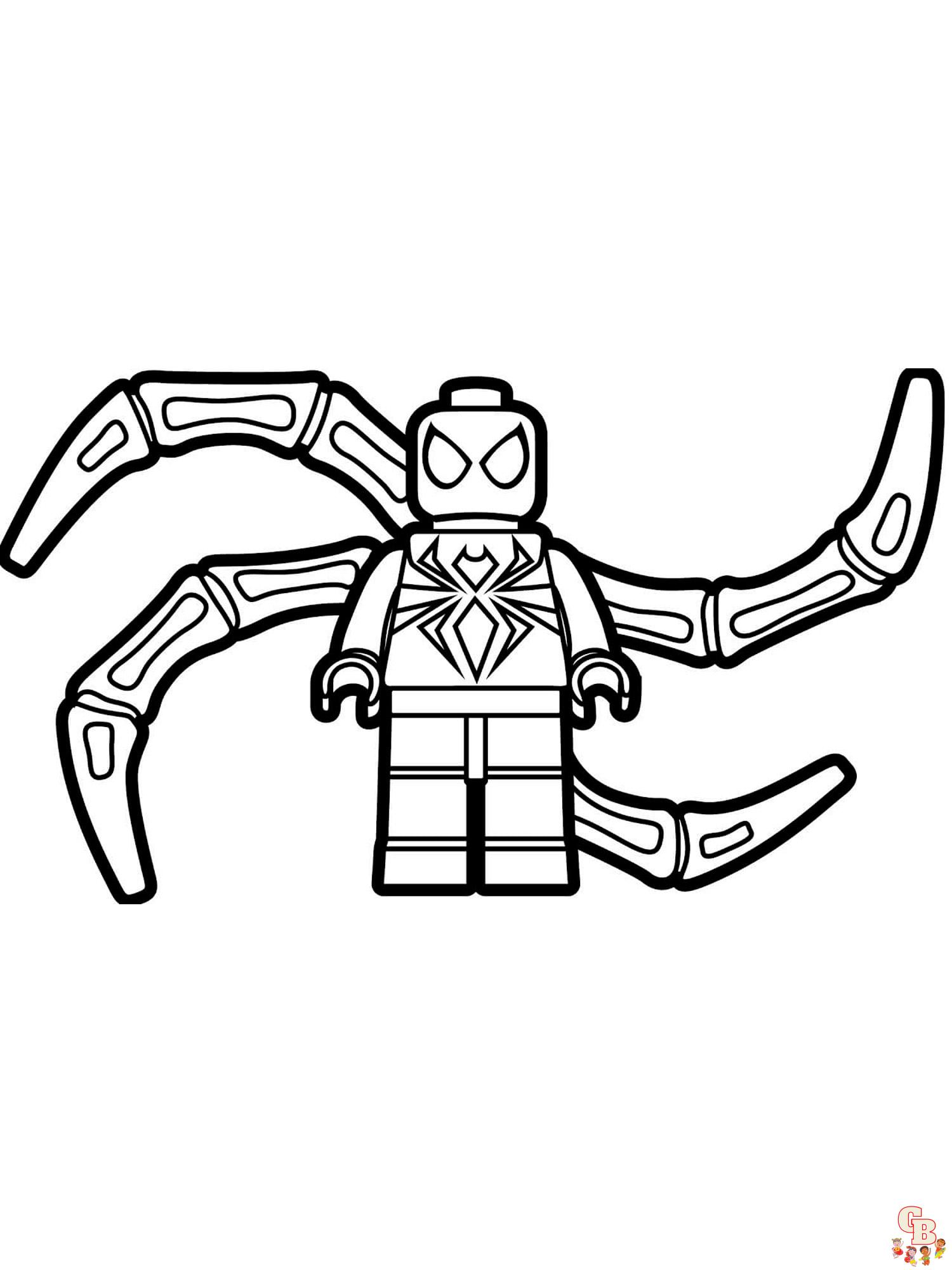 Lego Spiderman Kleurplaat 8