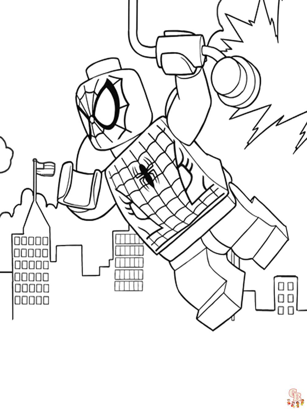 Lego Spiderman Kleurplaat 9