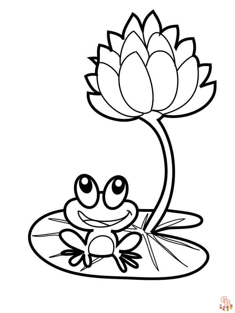 Lotus Coloring Pages 27