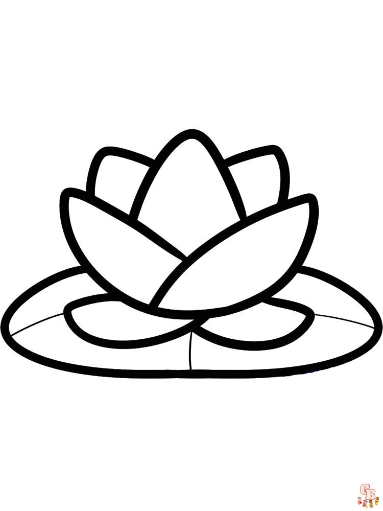 Lotus Coloring Pages 3