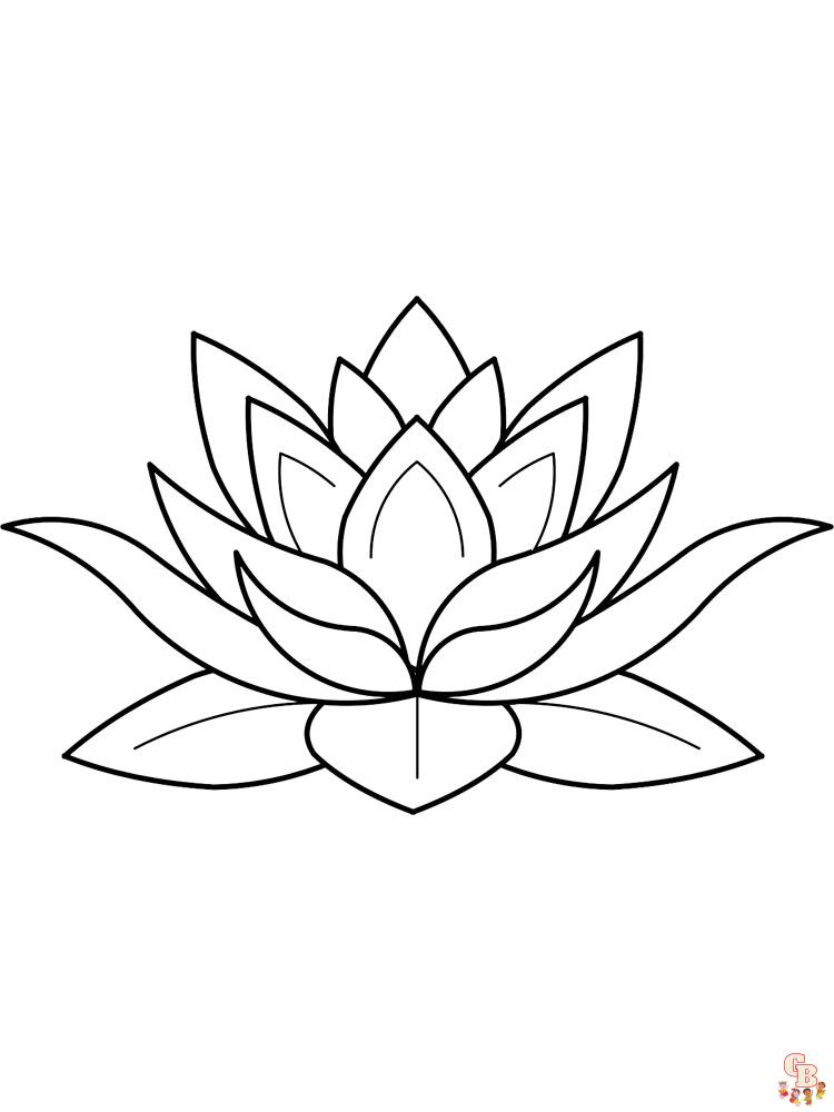 Lotus Coloring Pages 9