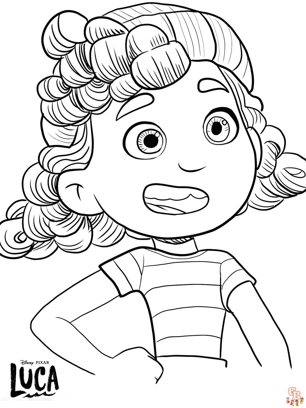Luca Coloring Pages 1