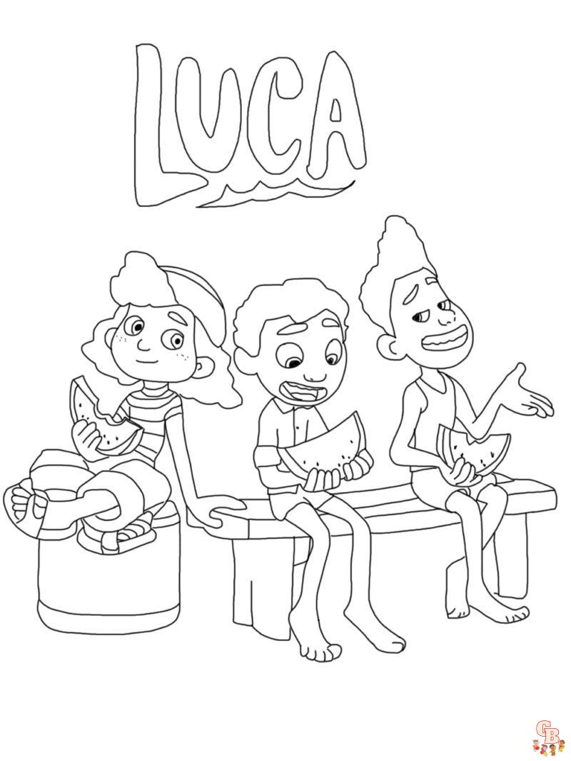 Luca Coloring Pages 11