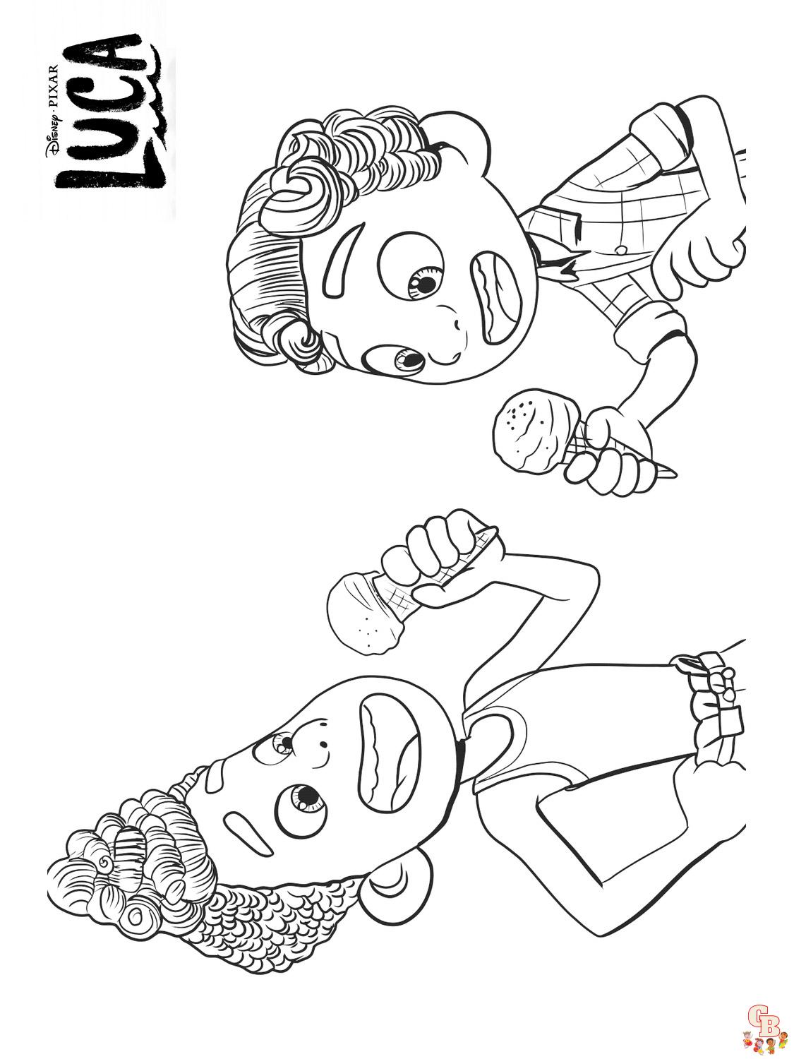 Luca Coloring Pages 13