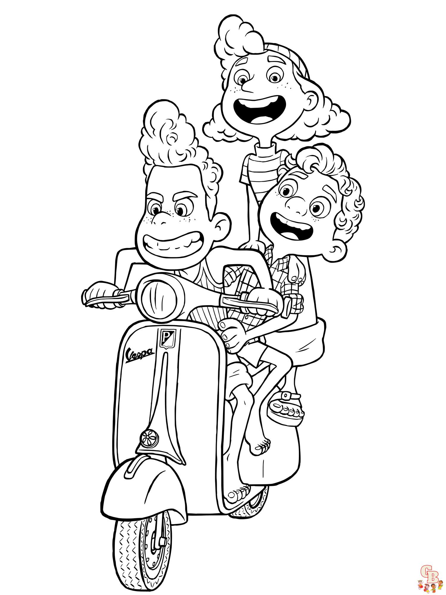 Luca Coloring Pages 19