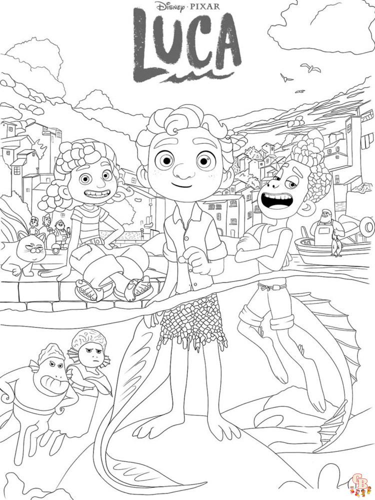 Luca Coloring Pages 3