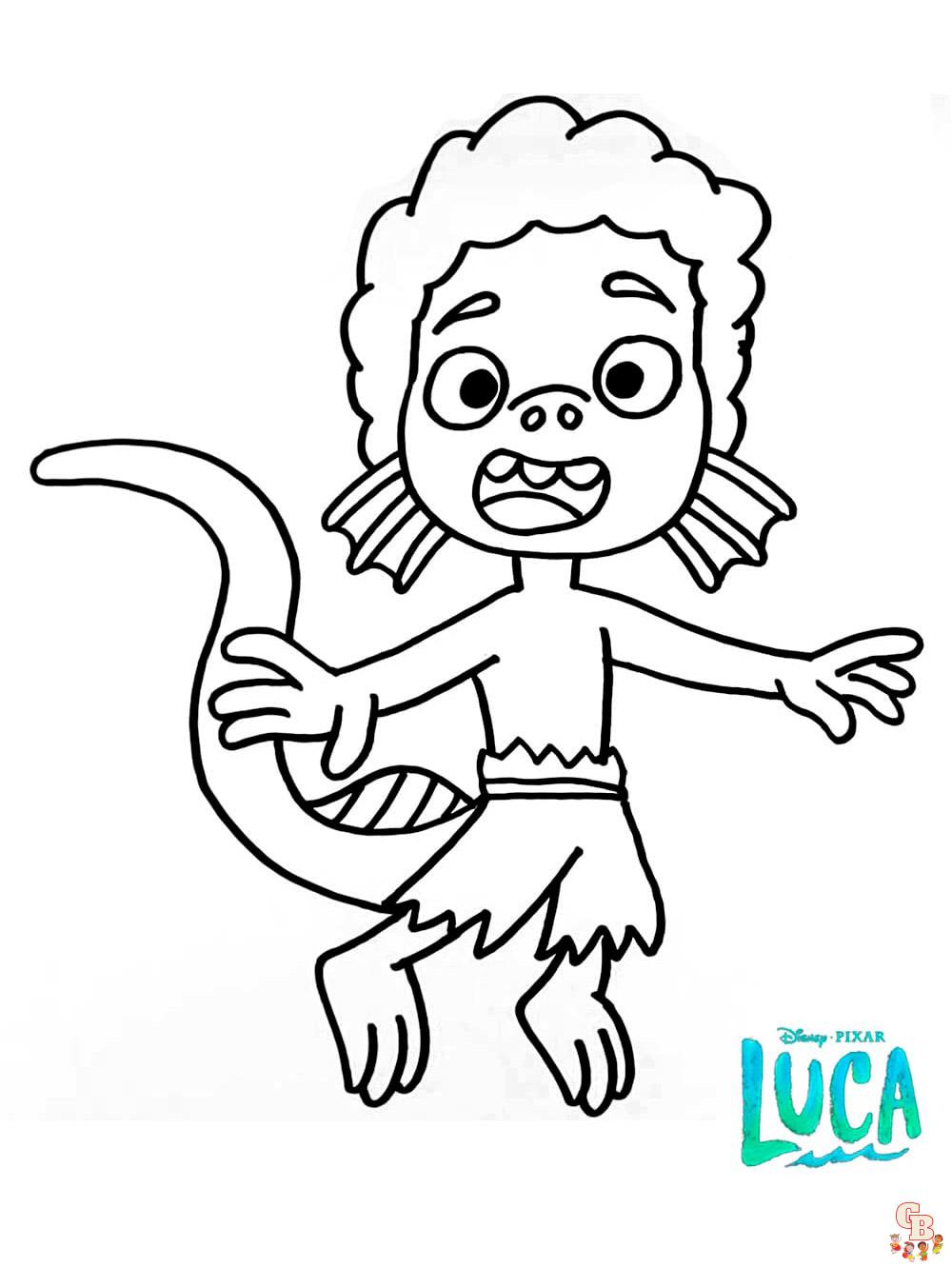 Luca Coloring Pages 4