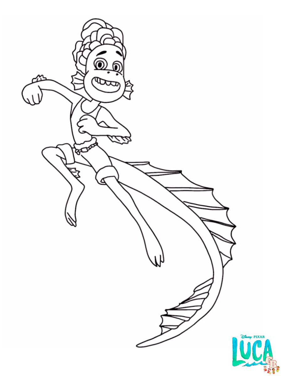 Luca Coloring Pages 6