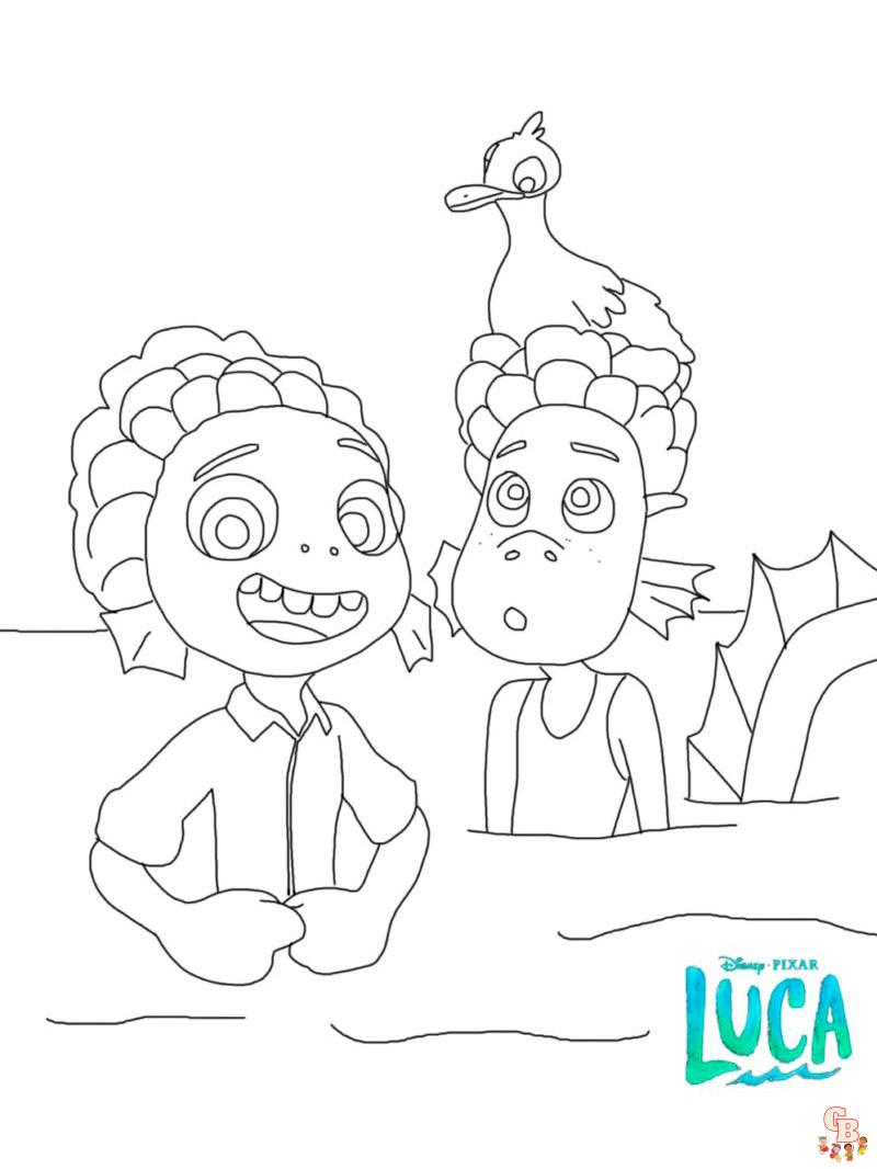Luca Coloring Pages 7