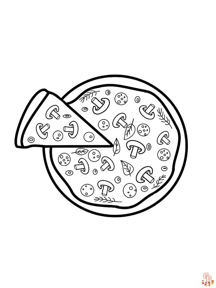 Pizza Kleurplaat 14