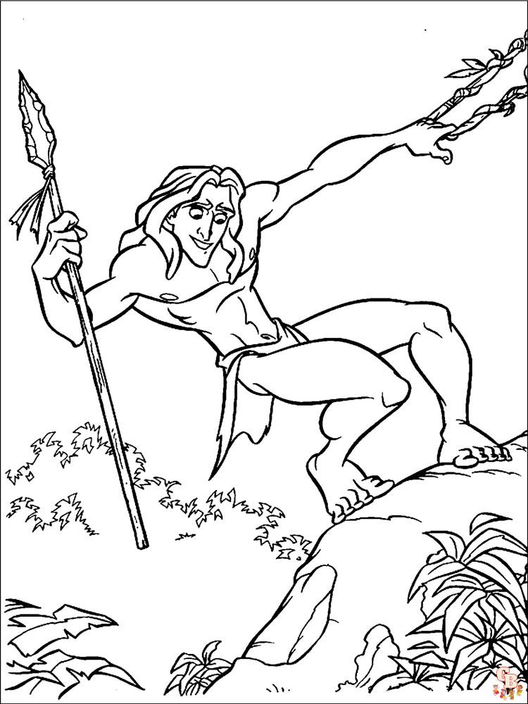 Tarzan kleurplaat 5