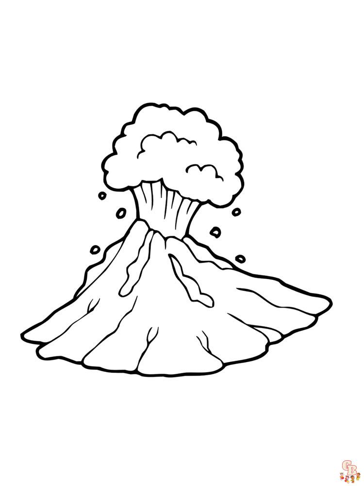 Vulkaan kleurplaat 19