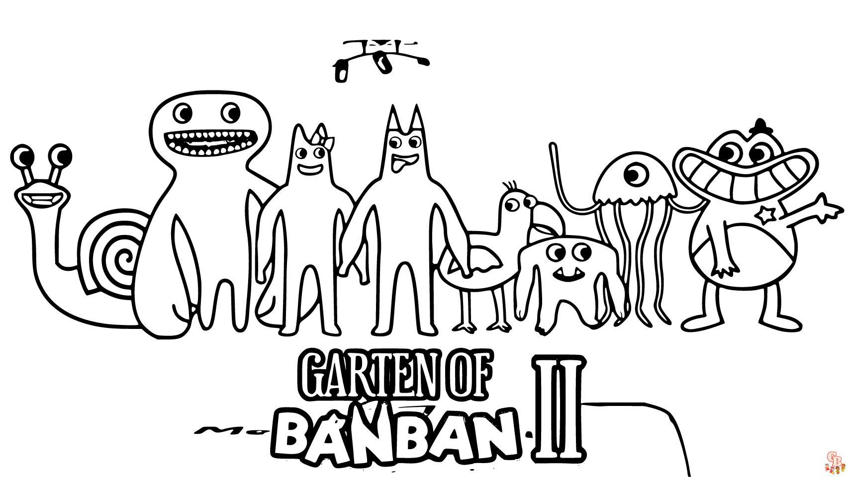 Garten Of Banban 2 Kleurplaat 1