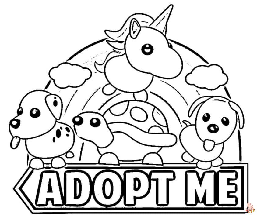 adopt me kleurplaat 3