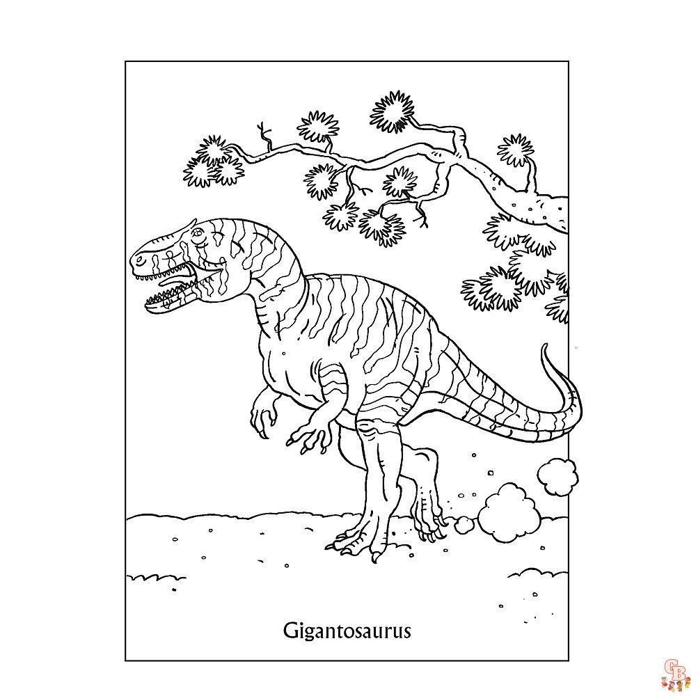 giganotosaurus kleurplaat