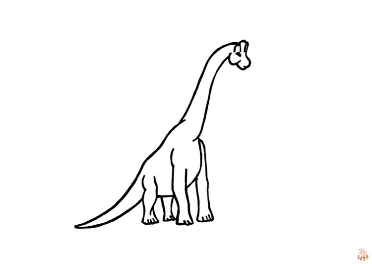 kleurplaat voor brachiosaurus