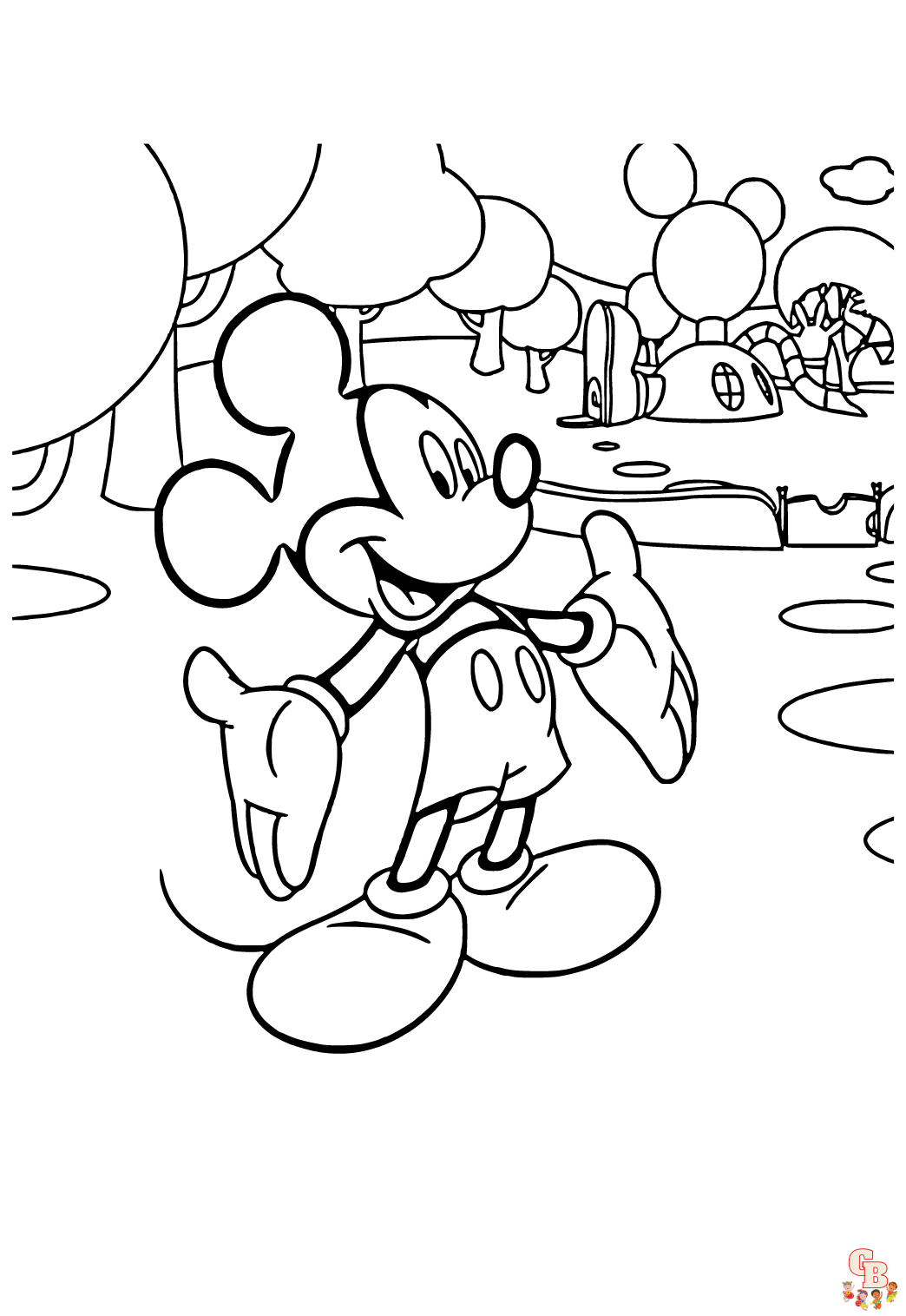 mickey mouse clubhuis kleurplaat