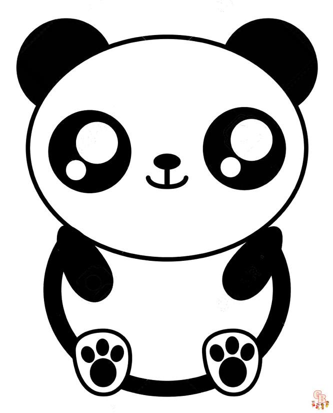 schattige panda kleurplaat printen