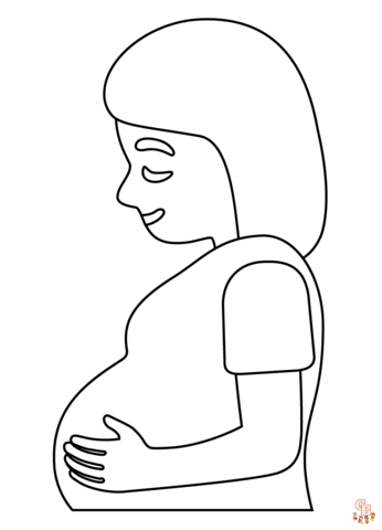 zwanger kleurplaat