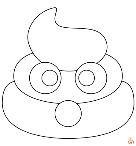 107 pile of poo coloring page