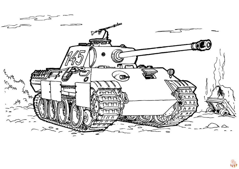 Army Tank Printable Coloring Pages