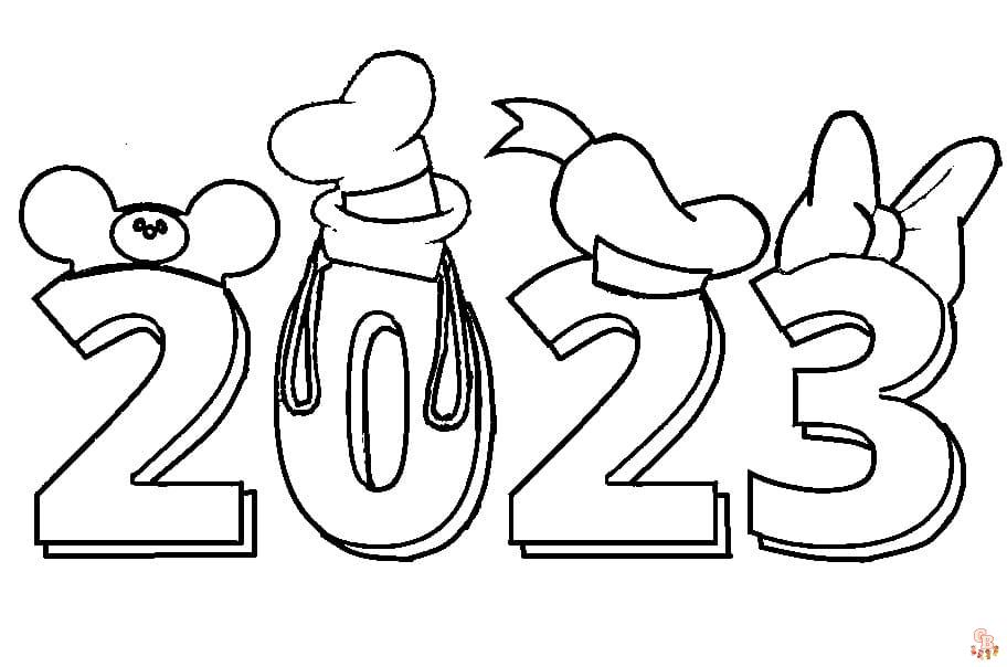 Disney 2023 coloring page