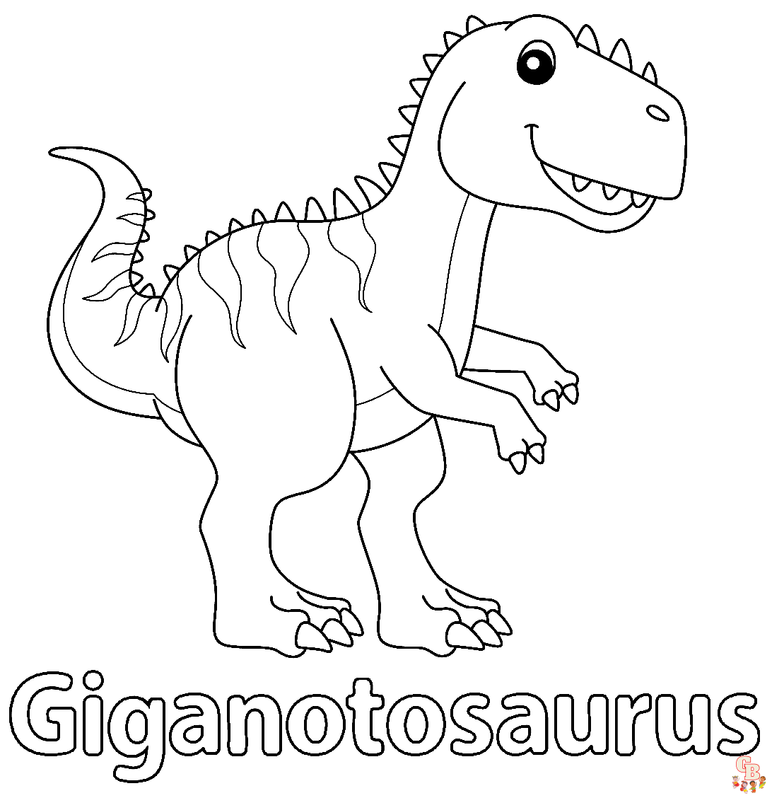 Giganotosaurus Kleurplaat 3