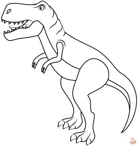 Giganotosaurus Kleurplaat 4