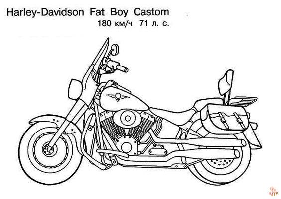 Harley Davidson kleurplaten