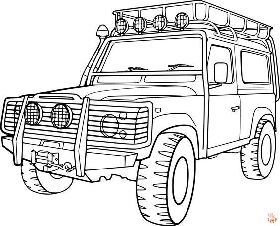 Jeep Kleurplaat 7