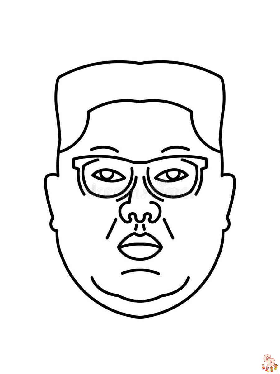 Kim Jong Un kleurplaten 1