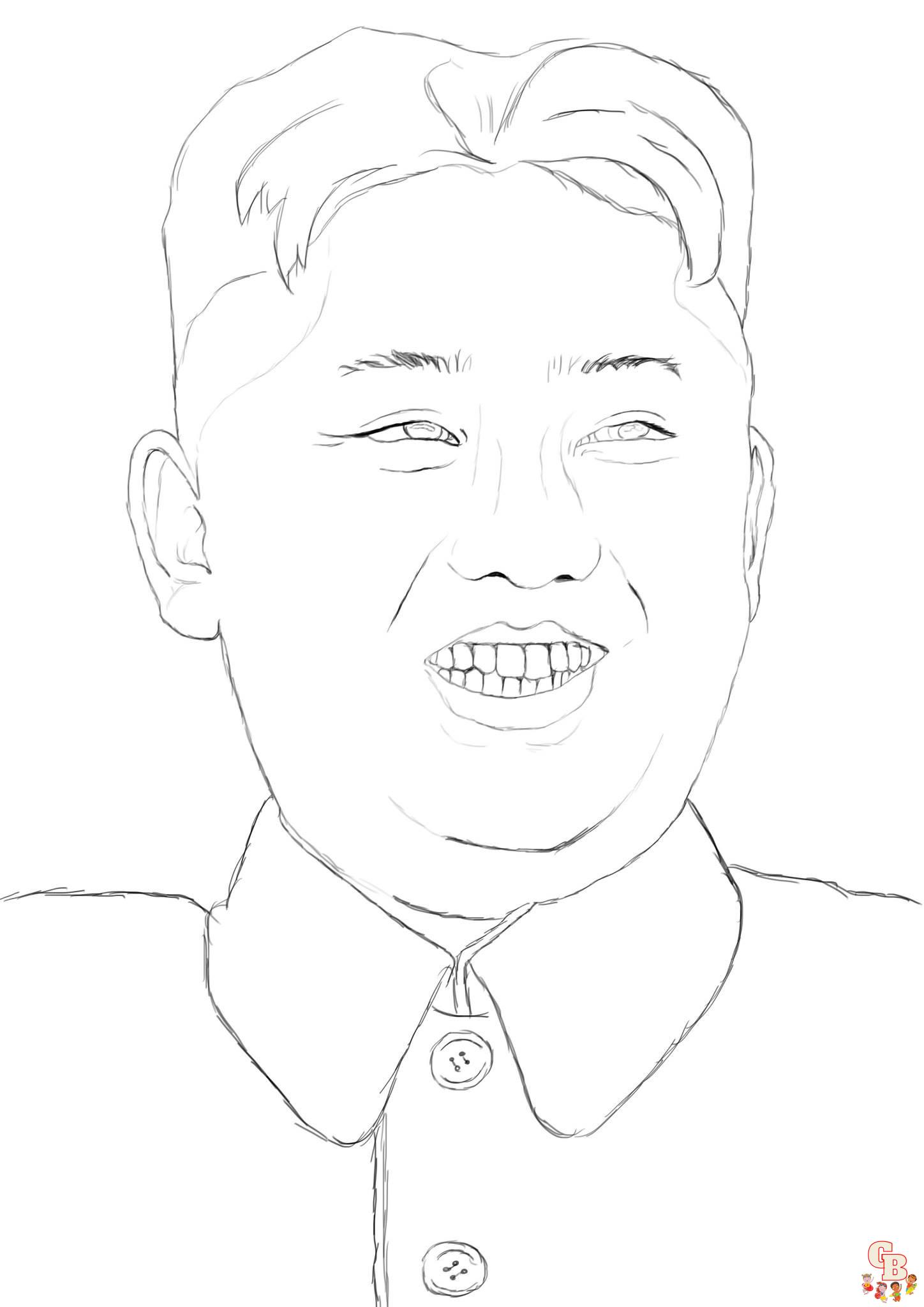 Kim Jong Un kleurplaten 6