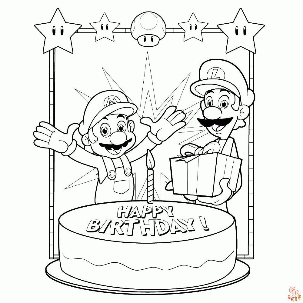 Mario Party Kleurplaat 2