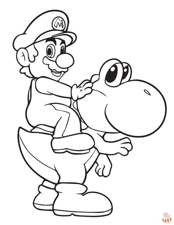 Mario en Luigi Kleurplaat 1