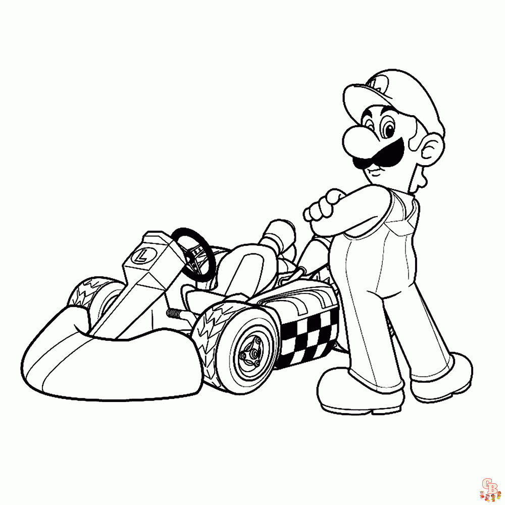 Mario en Luigi Kleurplaat 3