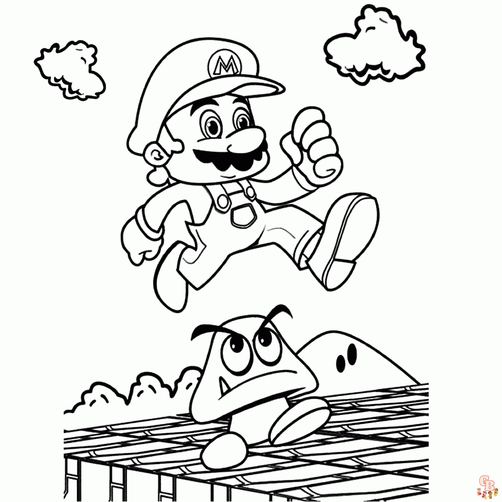 Mario en Luigi Kleurplaat 9