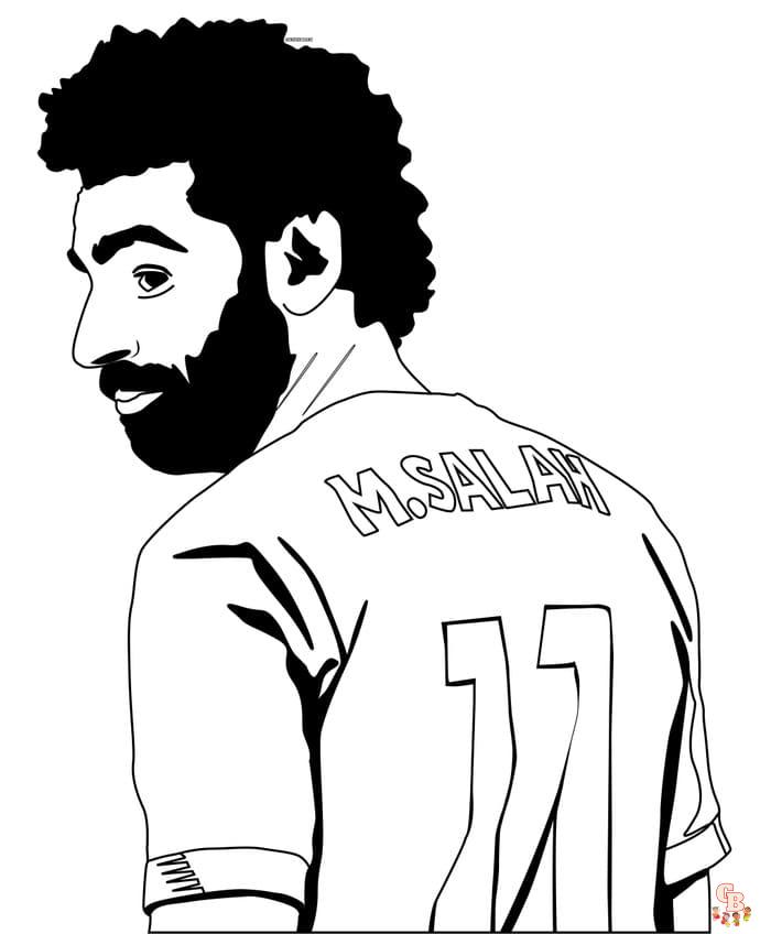 Mohamed Salah 10 coloring page