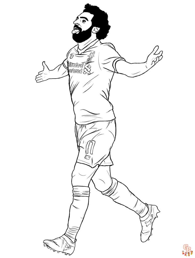 Mohamed Salah 5 coloring page