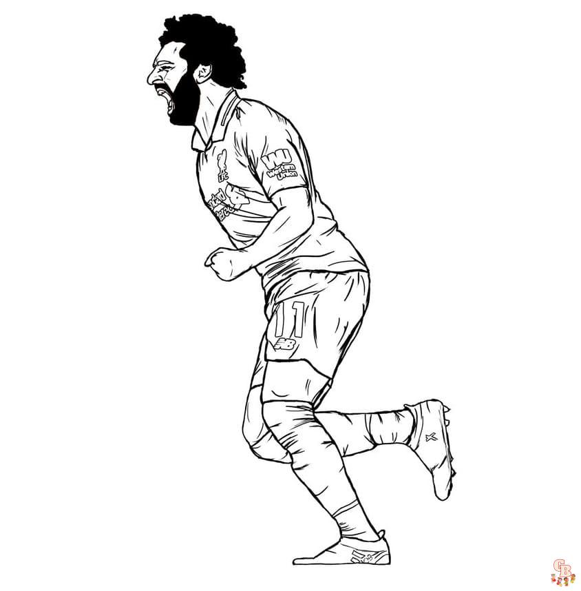 Mohamed Salah 7 coloring page