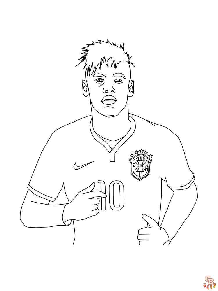 Neymar coloring pages 4