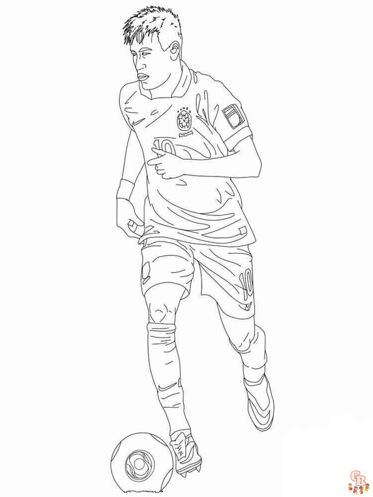 Neymar coloring pages 9