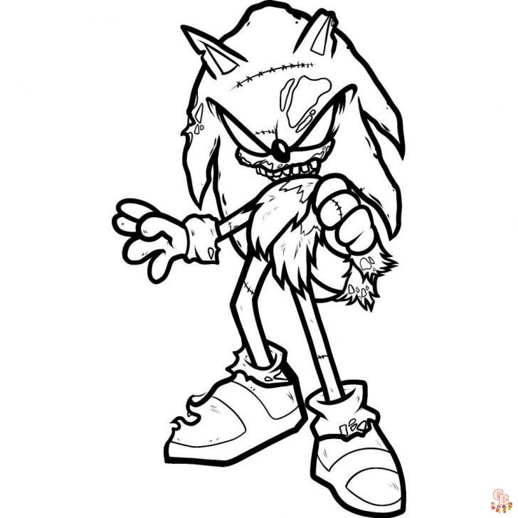 Sonic Exe coloring page 5