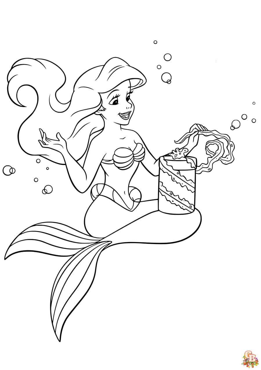 ariel coloring pages disney princess ariel sheets for kids