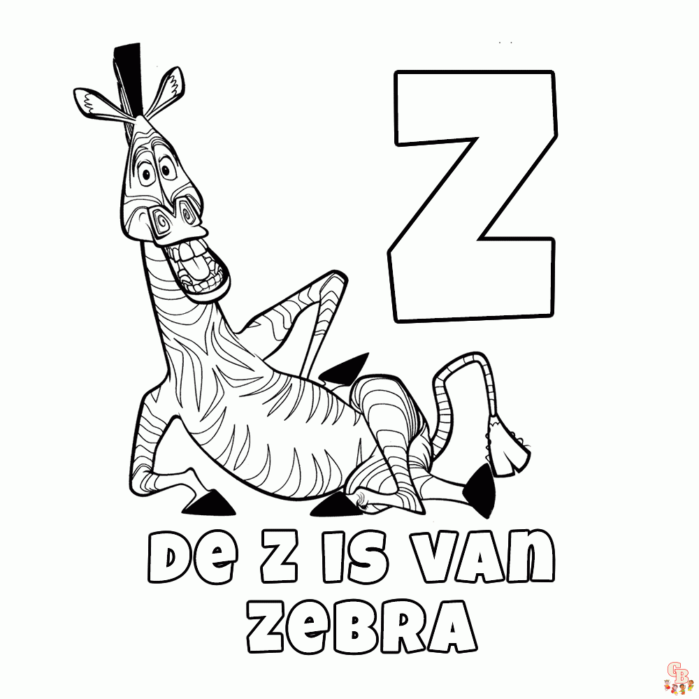 dierenalfabet 0026 de z is van zebra