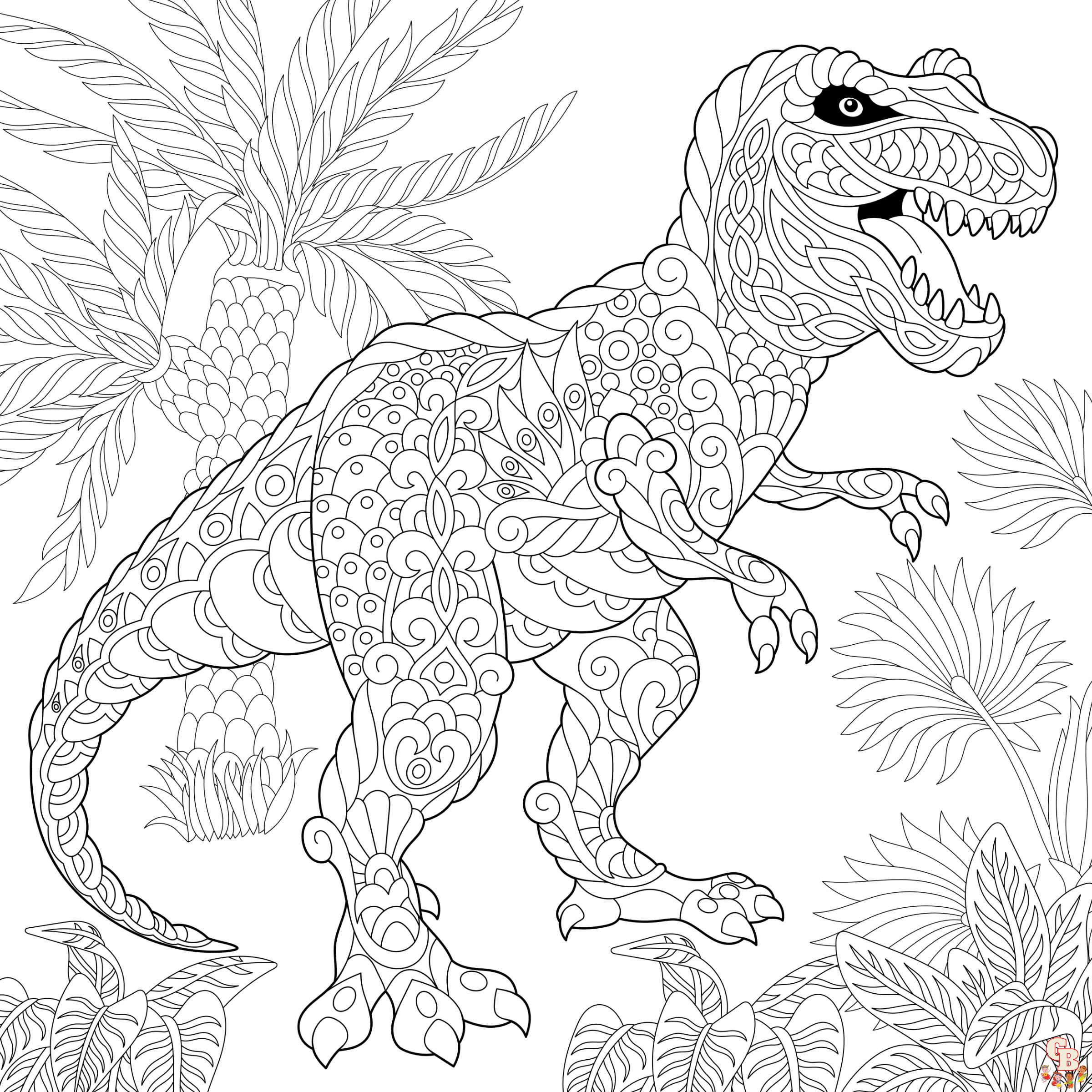 Dinosaurus Kleurplaten Gratis printbare kleurplaten