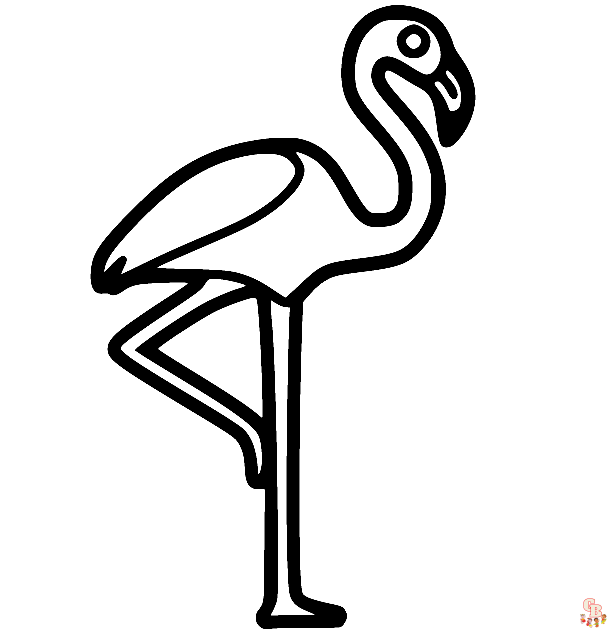 Kleurplaat flamingo Leuke, realistische, schattige en grappige opties