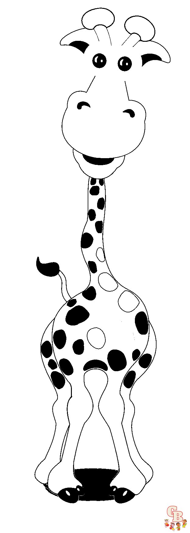 Giraffe kleurplaten Leuke, realistische en cartoon afbeeldingen om te printen