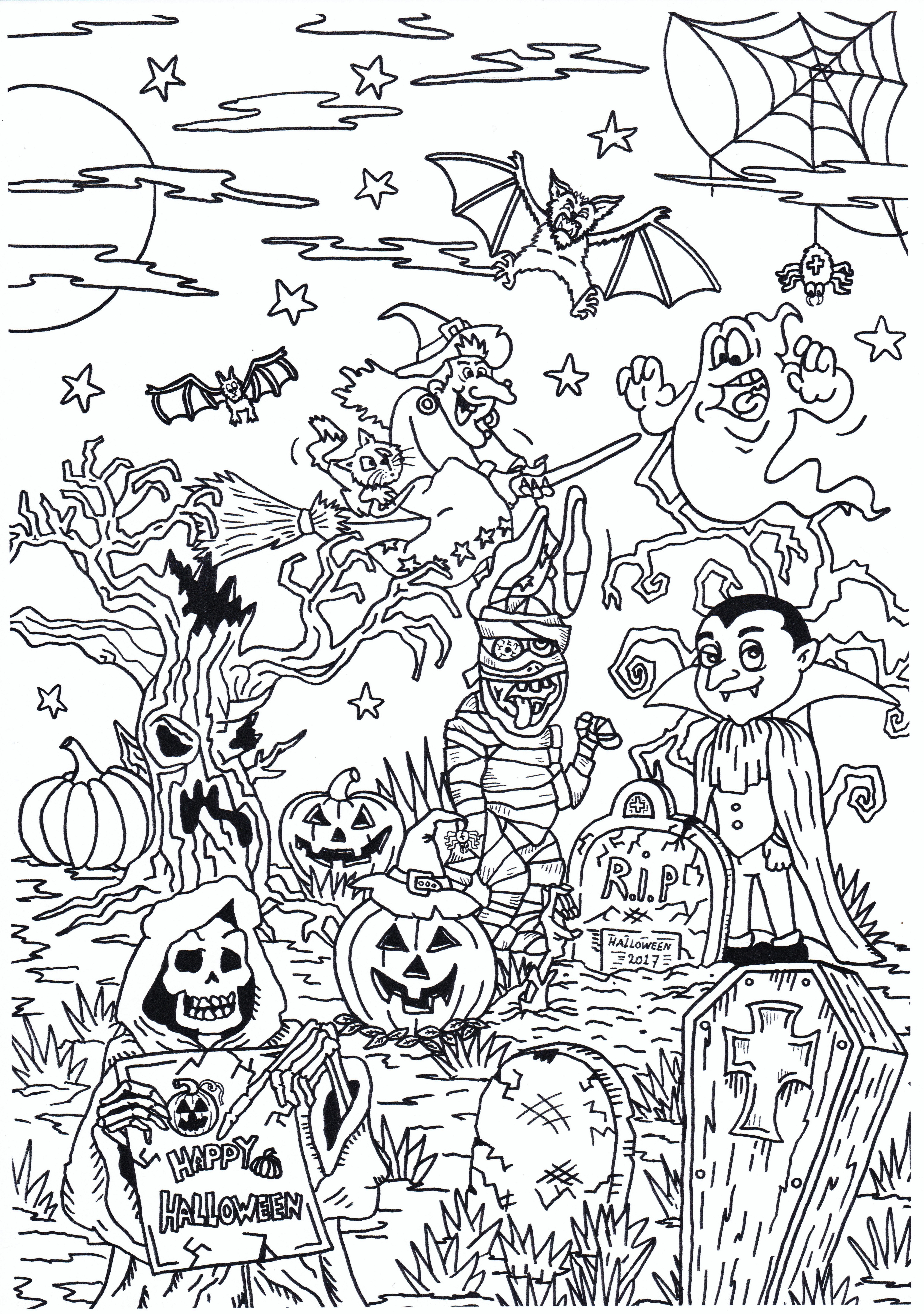 Halloween Kleurplaten Leuke en Enge Ideeën voor Kinderen