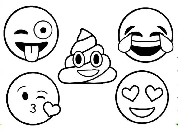 kleurplaat emoji 0