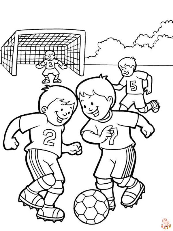 Kleurplaat Voetbal Voetbal Kleurplaten voor Kinderen